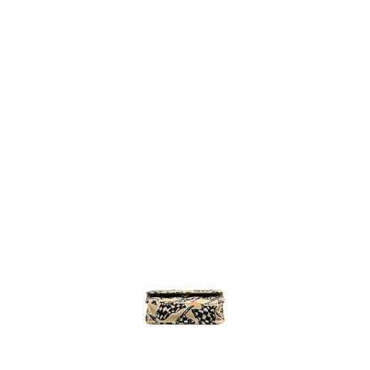 Chanel Mini Flap Clutch with Chain Fabric Beige/Multicolour LGHW(microchip)