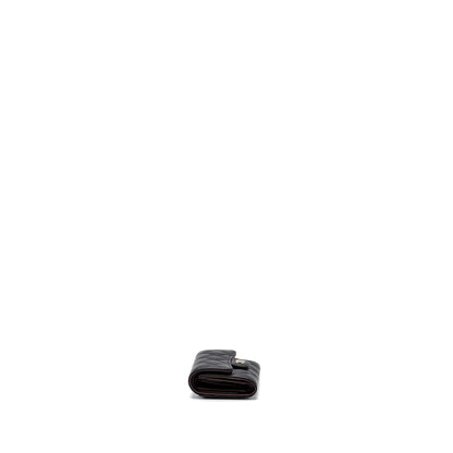 Chanel classic compact wallet caviar black GHW (microchip)