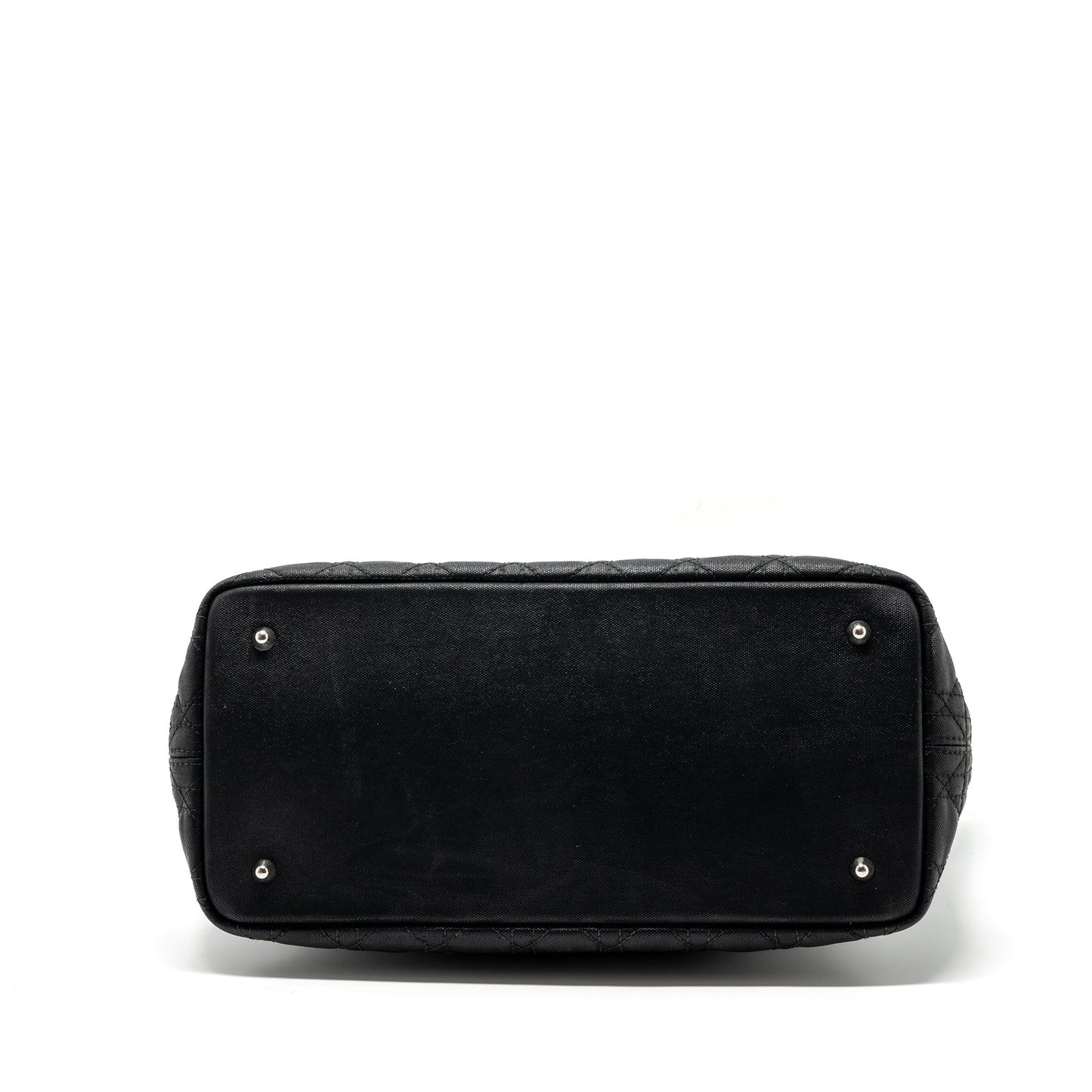 Dior Shopping Tote Purse Fabric/Leather Black