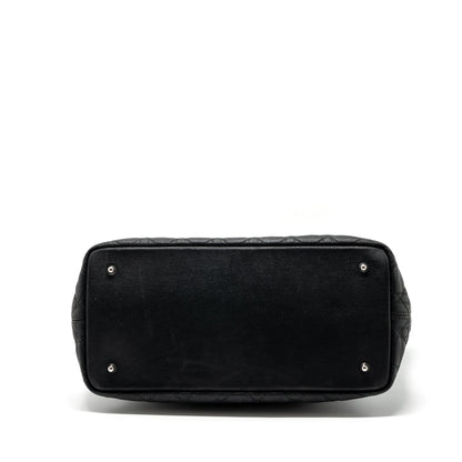 Dior Shopping Tote Purse Fabric/Leather Black
