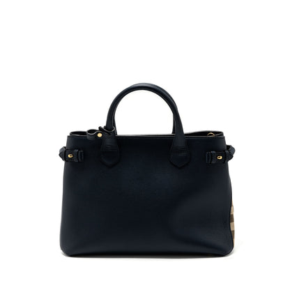 BURBERRY Large BANNER Purse CALFSKIN Dark Blue/MULTICOLOUR