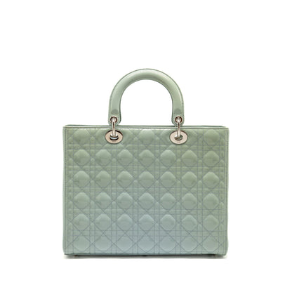 Dior Large Lady Dior Patent Light Blue