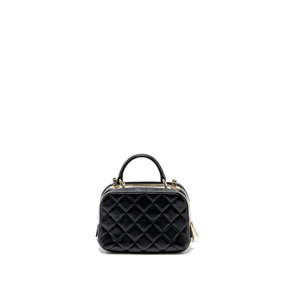 Chanel trendy cc top handle vanity bag lambskin black GHW