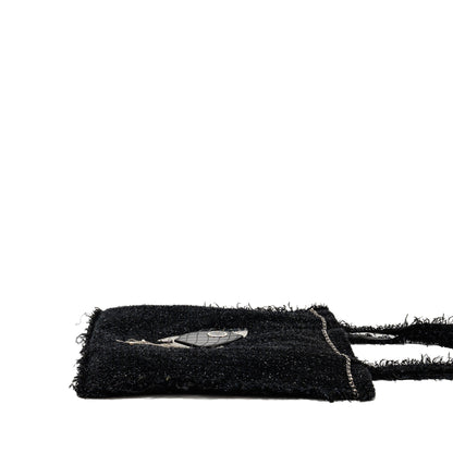 Chanel rocket tote bag tweed black SHW