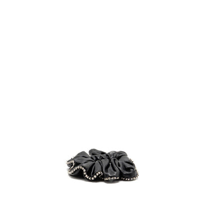 Chanel 22B Hair Tie with Crystal Lambskin Black SHW