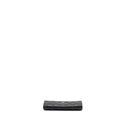 Chanel Flap Long Wallet Caviar Black GHW