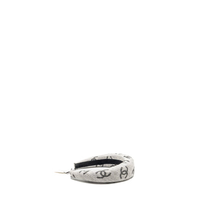 Chanel 22S CC Logo Headband Cotton White / Black