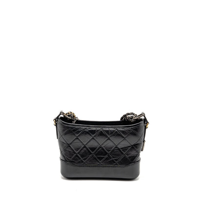 Chanel Small Gabrielle hobo bag calfskin black multicolor hardware