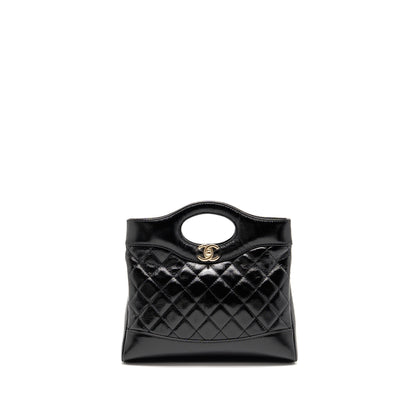 Chanel 24S Mini 31 Bag shiny lambskin black LGHW (microchip)