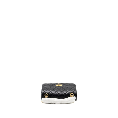 Chanel Mini 2.55 Reissue Flap Bag Aged Calfskin Black GHW (Microchip)