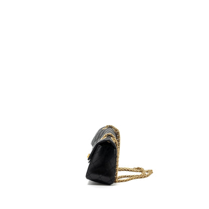 Chanel Mini 2.55 Reissue Flap Bag Aged Calfskin Black GHW (Microchip)
