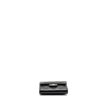 Chanel Small Classic Compact Wallet Caviar Black GHW (Microchip)