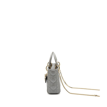 Dior mini lady dior lambskin grey