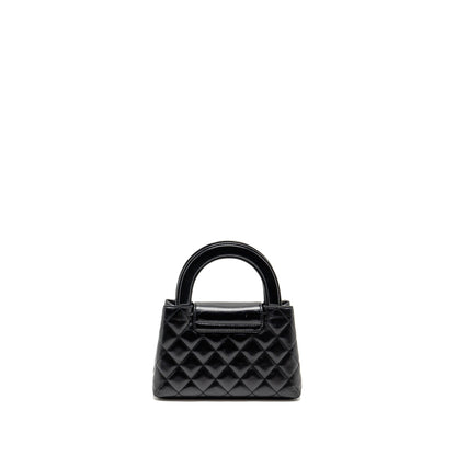 Chanel Mini Kelly Shopping Tote Bag Calfskin black GHW (microchip)