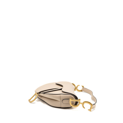 Dior Medium Saddle Purse Calfskin Beige