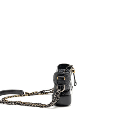 Chanel Small Gabrielle hobo bag calfskin black multicolor hardware