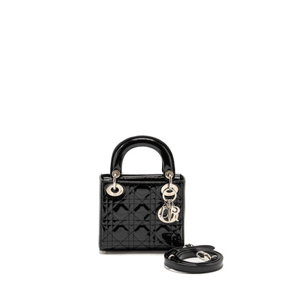 Dior Mini Lady Dior Patent Black