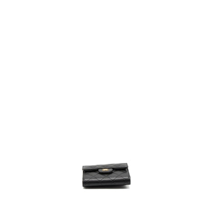 Chanel Classic Compact Wallet Caviar Black LGHW (Microchip)