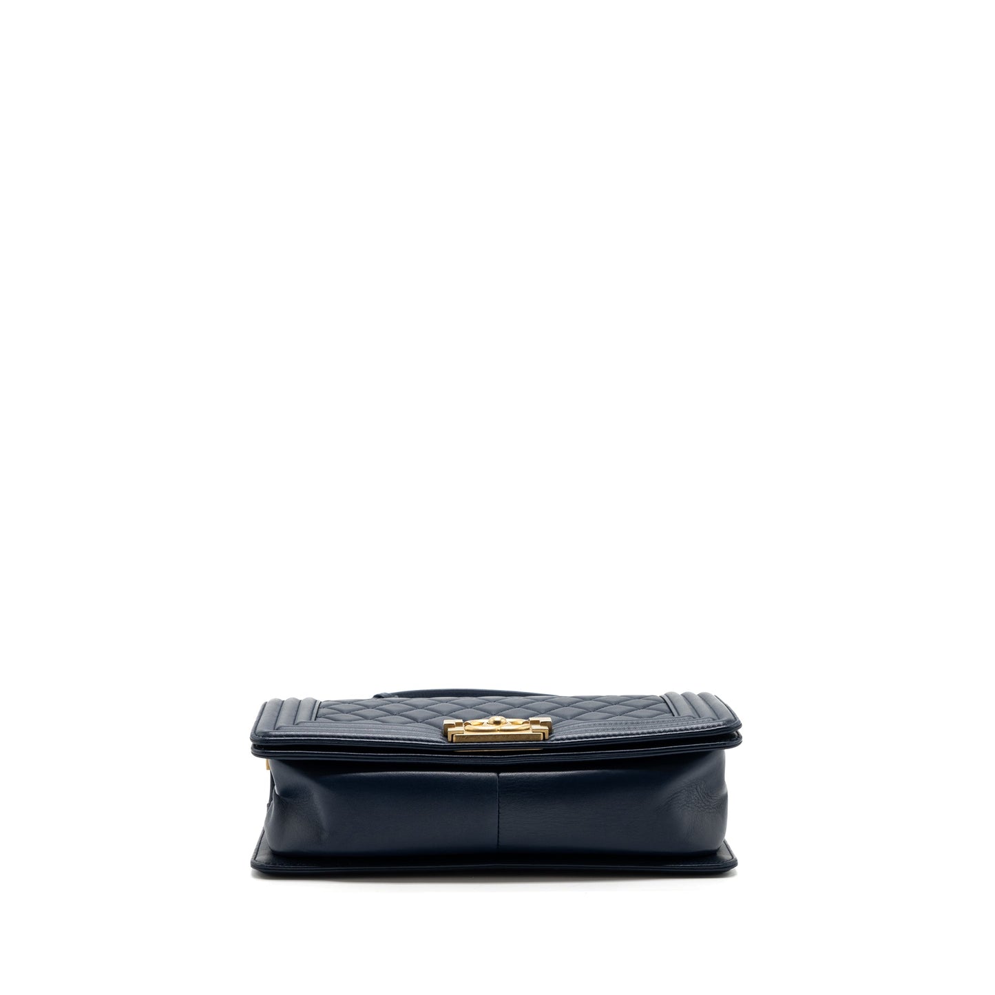 Chanel Medium Boy Bag Lambskin Dark Blue GHW