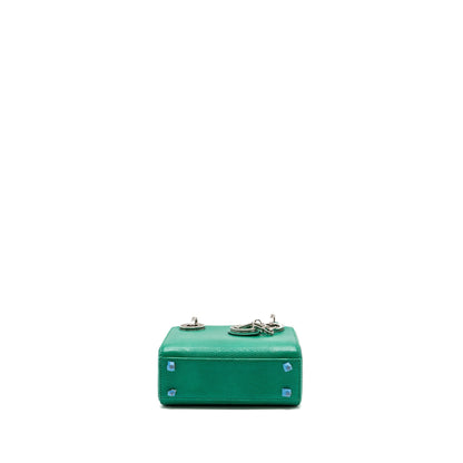 Dior mini lady dior lizard green with crystal buckle