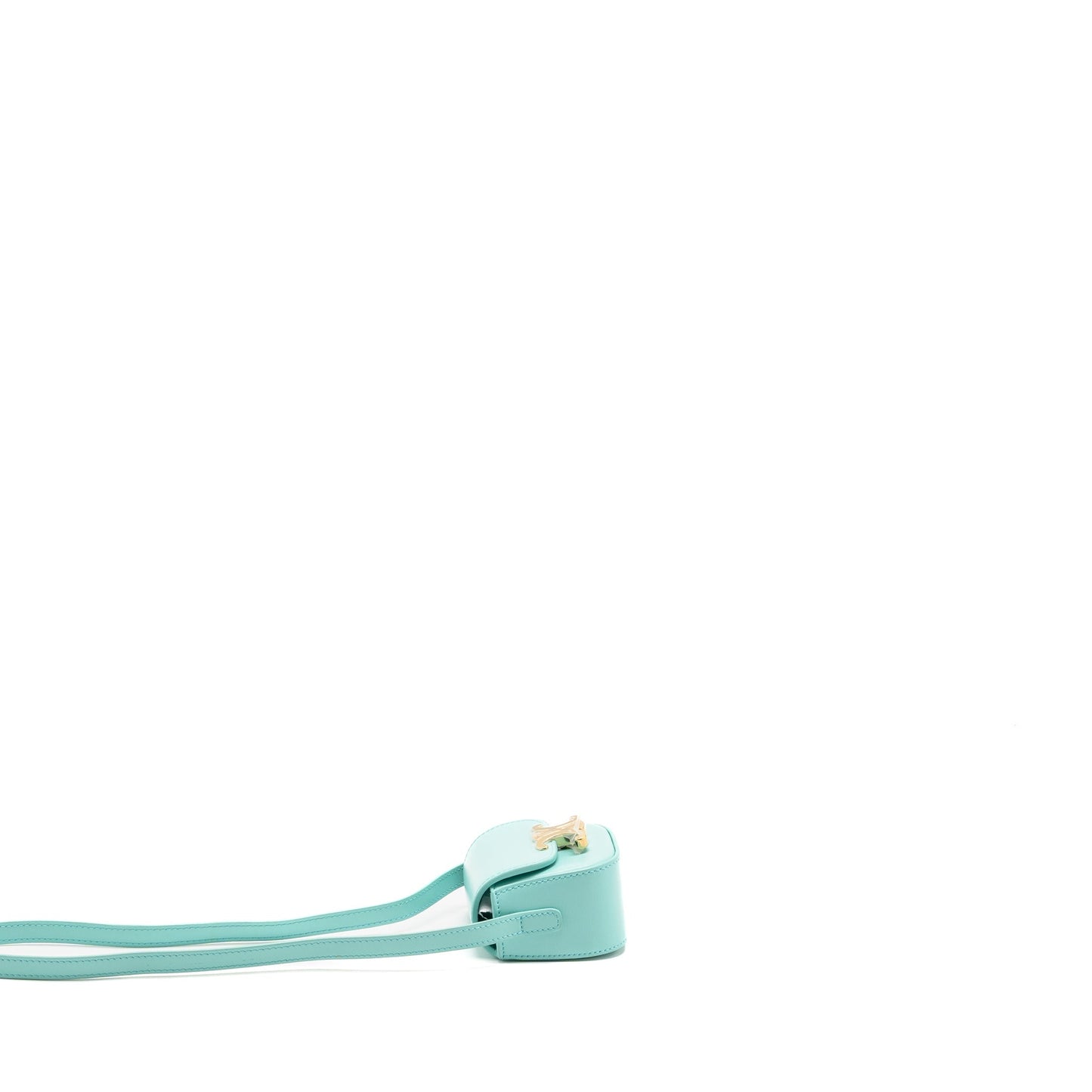 Celine Mini Claude Shiny Calfskin Blue
