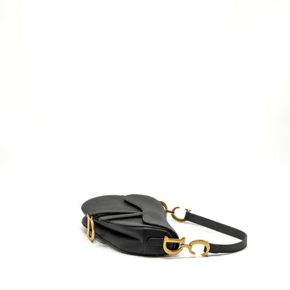 Dior Medium Saddle grained calfskin black