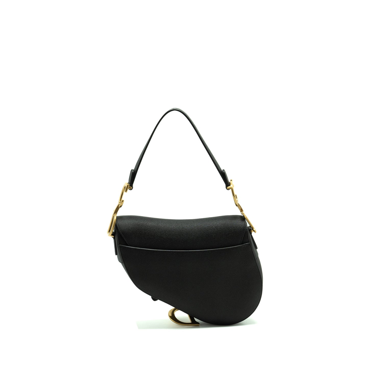 Dior Medium Saddle grained calfskin black