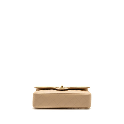 Chanel Medium Classic Double flap Caviar Beige GHW