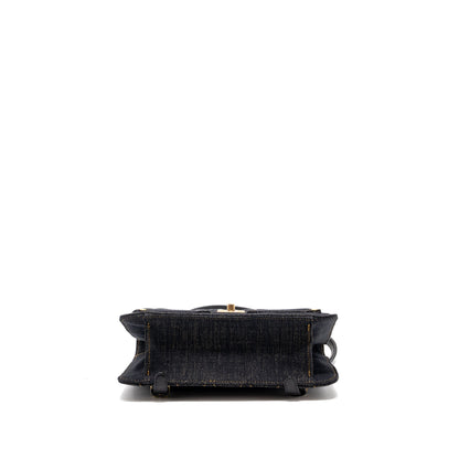 Chanel 23S flap backpack denim dark blue Brushed GHW (microchip)