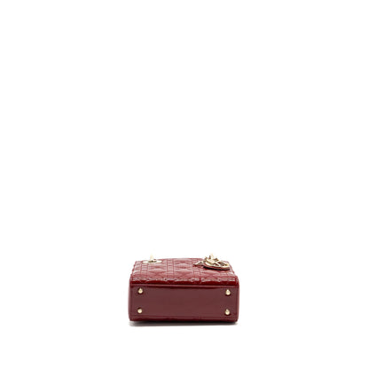 Dior Mini Lady Dior Patent Red
