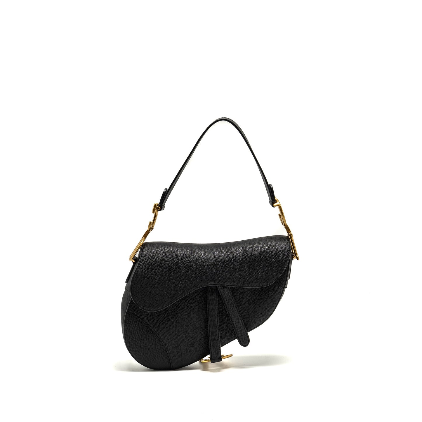 Dior Medium Saddle grained calfskin black