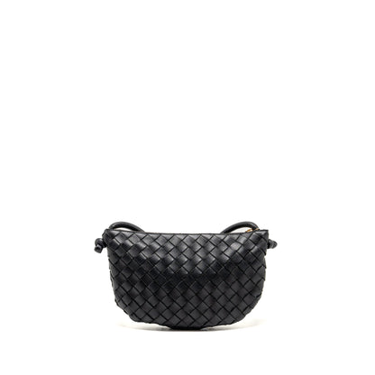 Bottega Veneta mini turn pouch lambskin black