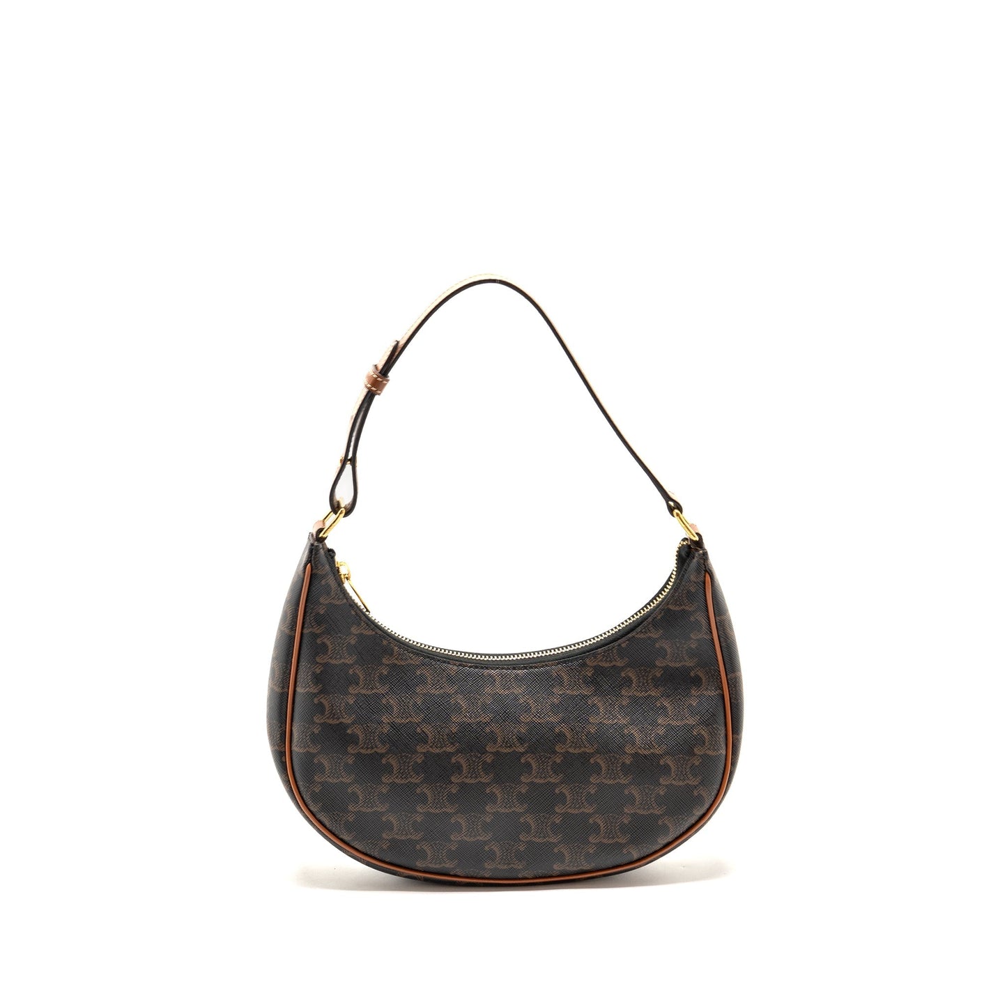 Celine Ava Purse Triomphe Canvas/Calfskin Tan