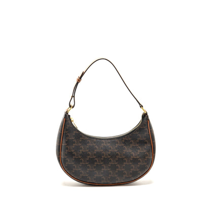 Celine Ava Purse Triomphe Canvas/Calfskin Tan