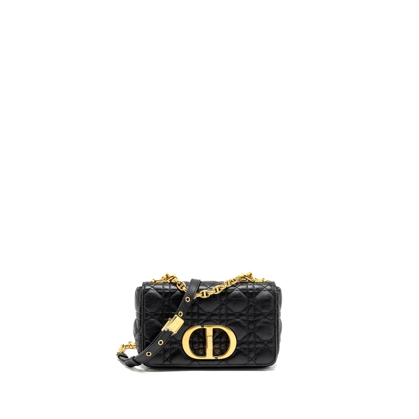 Dior Small Caro Purse Calfskin Black