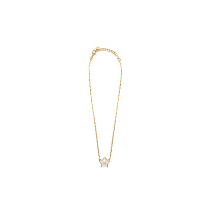 Chanel Star CC Logo Necklace Crystal/Gold Tone
