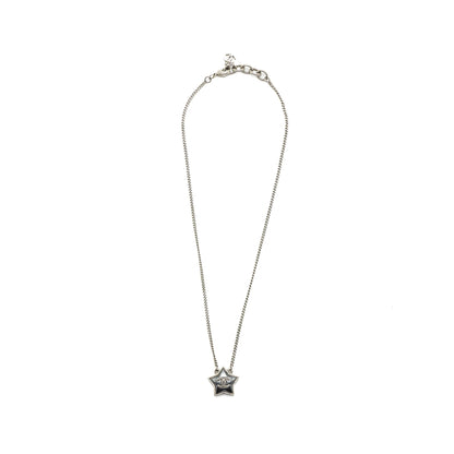 Chanel Star Necklace With CC Logo Grey With Ruthenium Hardware