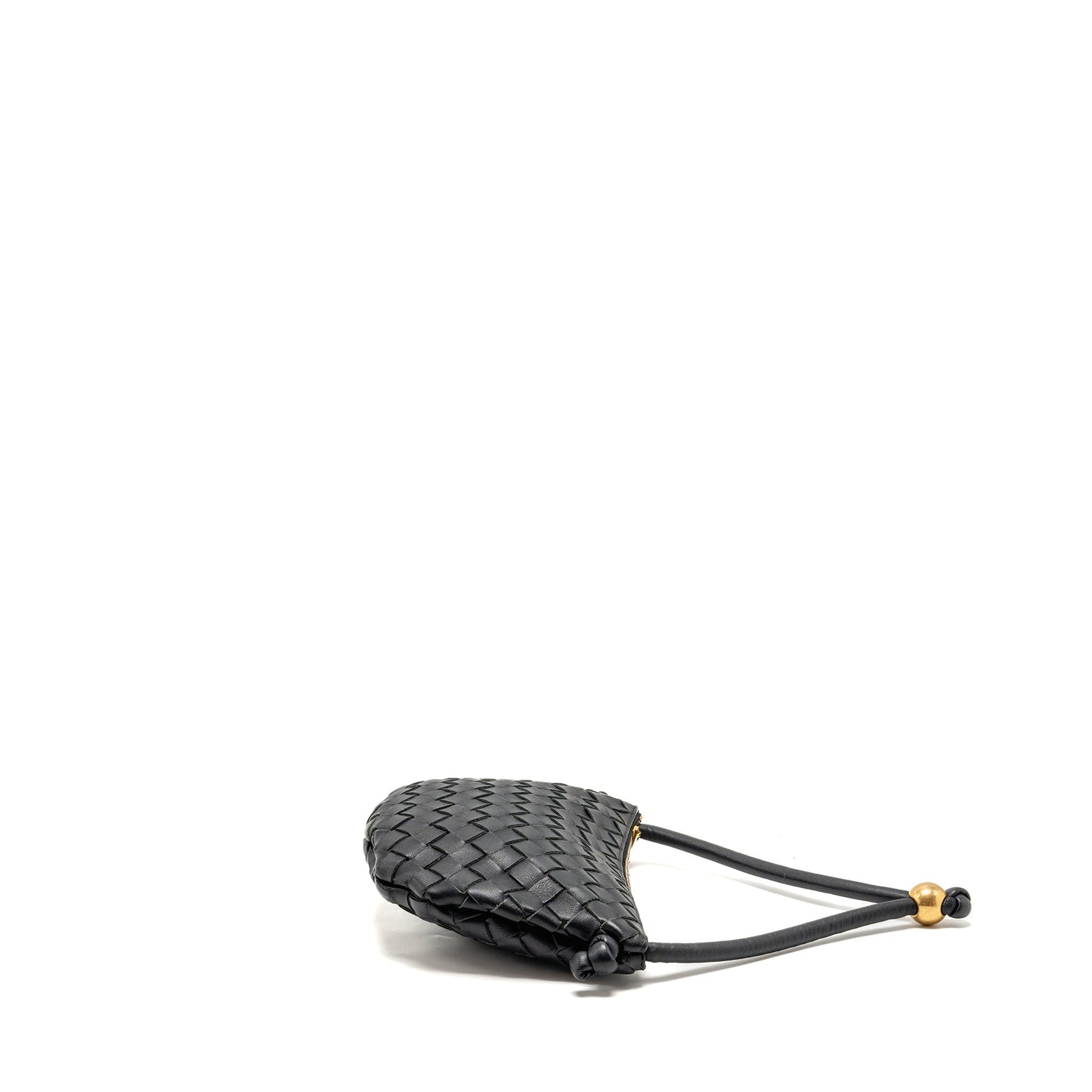 Bottega Veneta mini turn pouch lambskin black