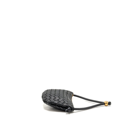 Bottega Veneta mini turn pouch lambskin black