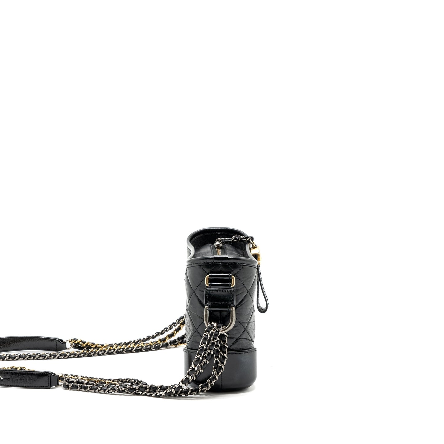 Chanel small Gabrielle hobo bag calfskin black Multicolour hardware
