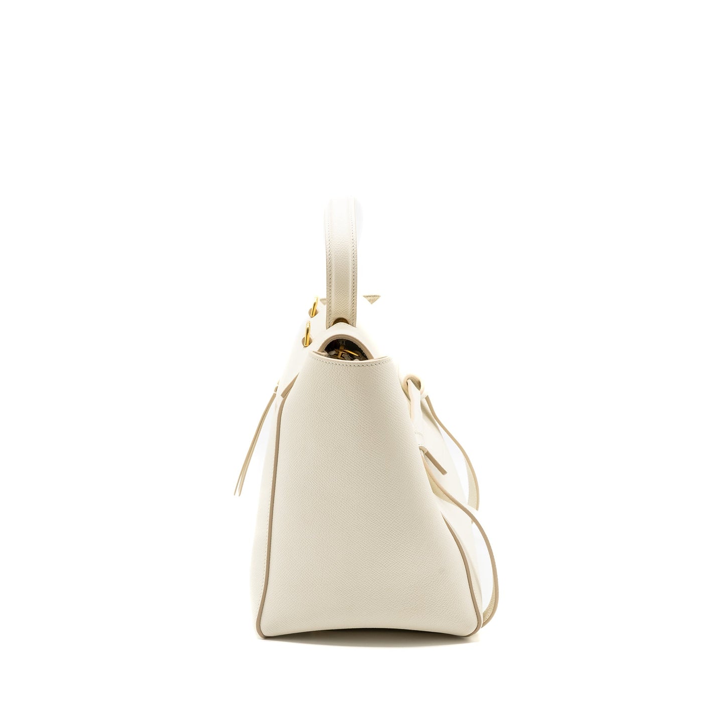 Celine Mini Belt Purse Grained Calfskin White