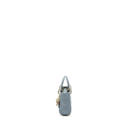 Dior Micro Lady Dior Purse cannage lambskin Cloud Blue