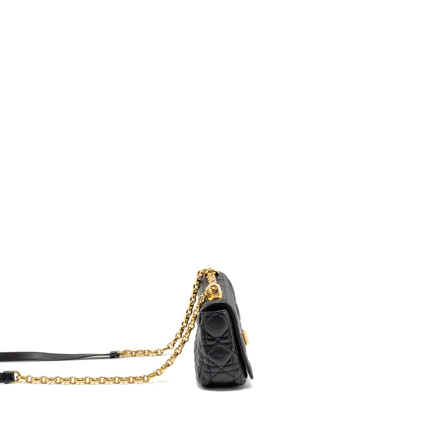 Dior Small Caro Purse Calfskin Black