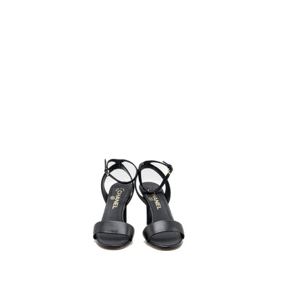 Chanel Size 36 Heel Sandals Leather Black