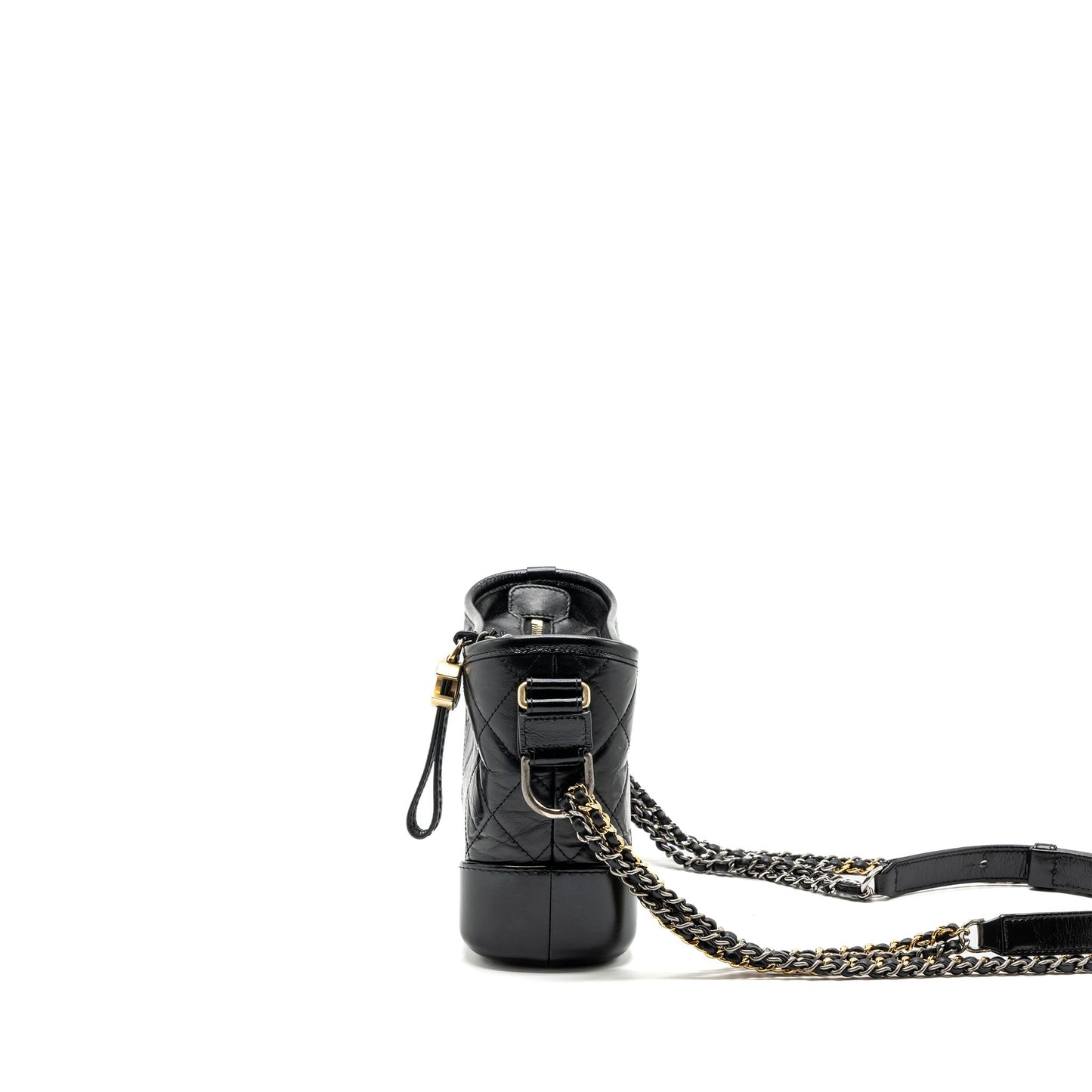 Chanel small Gabrielle hobo bag calfskin black Multicolour hardware