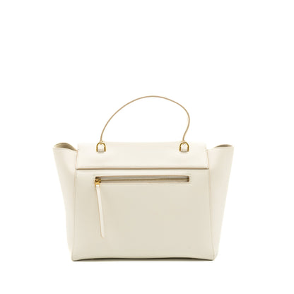 Celine Mini Belt Purse Grained Calfskin White
