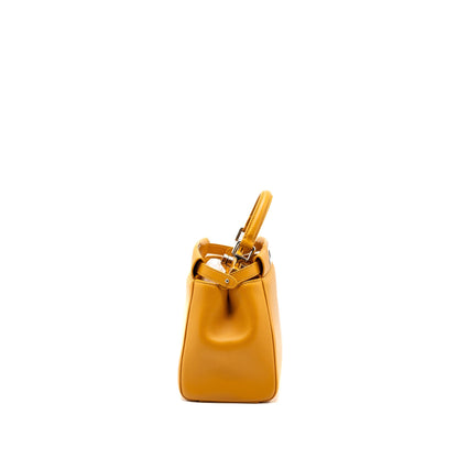 Fendi Mini Peekaboo Lambskin Bright Yellow