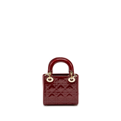 Dior Mini Lady Dior Patent Red