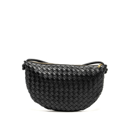 Bottega Veneta Medium Turn Pouch Lambskin Black