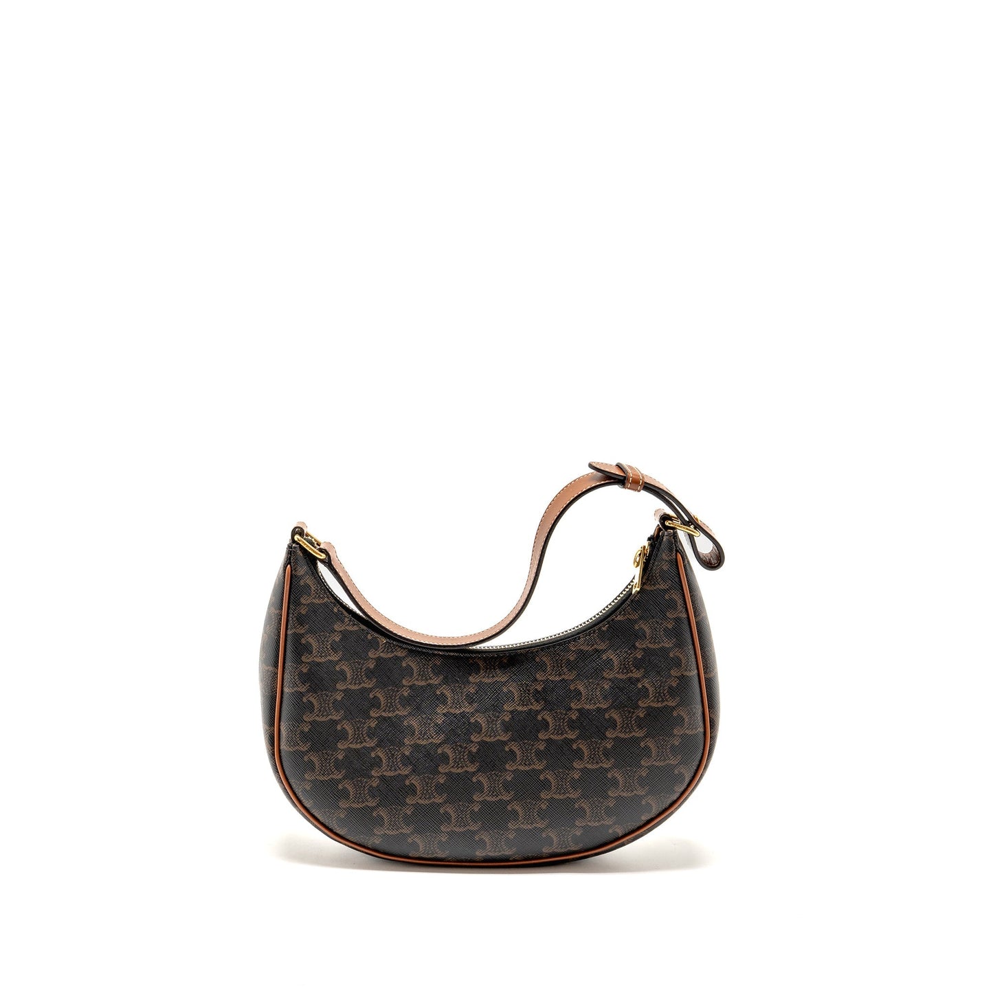 Celine Ava Purse Triomphe Canvas/Calfskin Tan